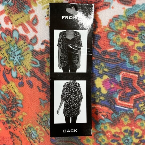 Bijoux Terner Kimono Light Weight Kimono Large/XL Orange Blue New - Picture 8 of 8